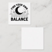 自分のバランスを見つける ノートカード (正面/裏面)