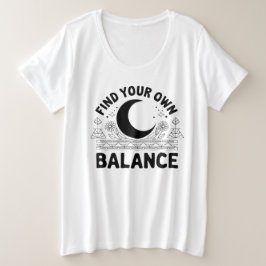自分のバランスを見つける プラスサイズTシャツ