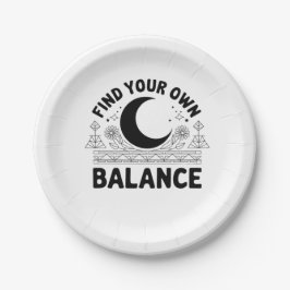 自分のバランスを見つける ペーパープレート