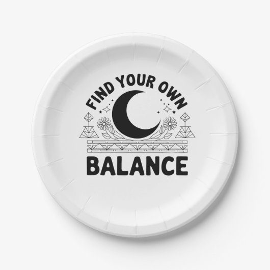 自分のバランスを見つける ペーパープレート (正面)