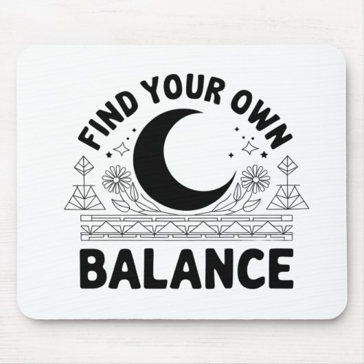 自分のバランスを見つける マウスパッド (正面)