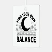 自分のバランスを見つける メタルオーナメント (正面左)