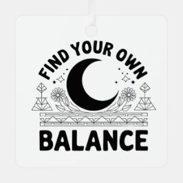 自分のバランスを見つける メタルオーナメント