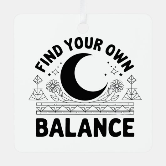 自分のバランスを見つける メタルオーナメント (正面)