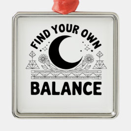 自分のバランスを見つける メタルオーナメント