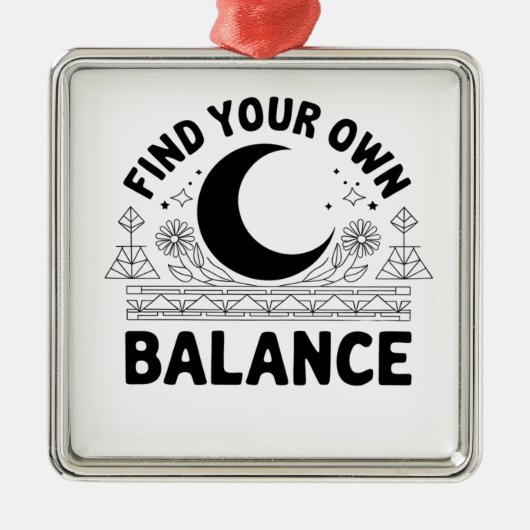 自分のバランスを見つける メタルオーナメント (正面)