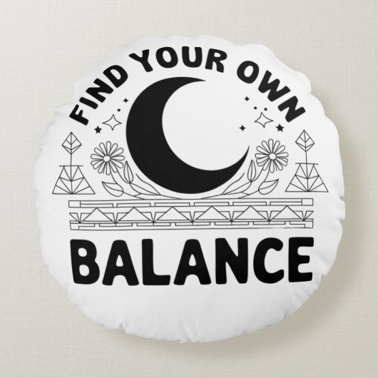自分のバランスを見つける ラウンドクッション (正面)