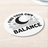 自分のバランスを見つける ラウンドペーパーコースター (アングル)