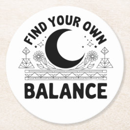 自分のバランスを見つける ラウンドペーパーコースター