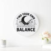 自分のバランスを見つける ラージ壁時計 (ホーム)