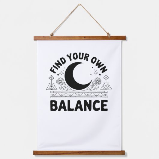 自分のバランスを見つける 吊り下げ型タペストリー (正面)