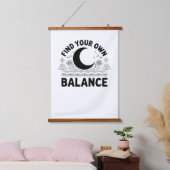 自分のバランスを見つける 吊り下げ型タペストリー (寝室)