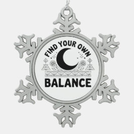 自分のバランスカーマグネットを見つける スノーフレークピューターオーナメント