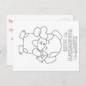 自分のバレンタインデーに色を付子供へける ポストカード (正面/裏面)