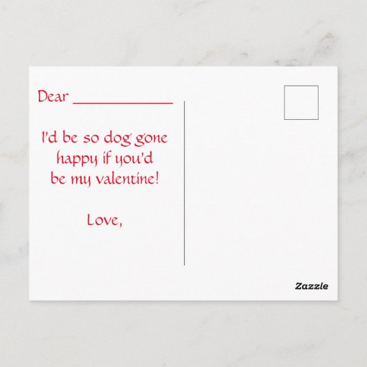 自分のバレンタインデーに色を付子供へける ポストカード (裏面)