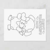 自分のバレンタインデーに色を付子供へける ポストカード (正面)