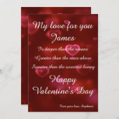 自分のバレンタインデーのカードをパーソナライズ シーズンカード (正面/裏面)