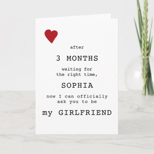 自分のバレンタインデータイポグラフィを作成 シーズンカード (正面)