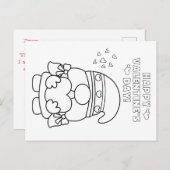 自分のバレンタインデー子供へンに色を付ける(女の子格言) ポストカード (正面/裏面)