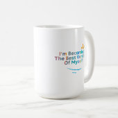 自分のバージョン最高のになる コーヒーマグカップ (正面右)