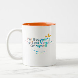 自分のバージョン最高のになる ツートーンマグカップ