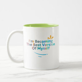 自分のバージョン最高のになる ツートーンマグカップ