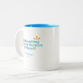 自分のバージョン最高のになる ツートーンマグカップ (正面左)