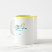 自分のバージョン最高のになる ツートーンマグカップ (正面左)