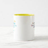 自分のバージョン最高のになる ツートーンマグカップ (中央)