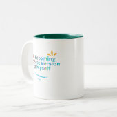 自分のバージョン最高のになる ツートーンマグカップ (正面左)