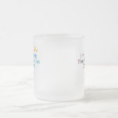 自分のバージョン最高のになる フロストグラスマグカップ (中央)