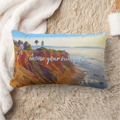 自分のパスを選択ライトハウス海崖の写真 ランバークッション (ブランケット)