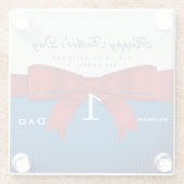 自分のパパで自分の世界のナンバーワンをパーソナライズ ガラスコースター (裏面)