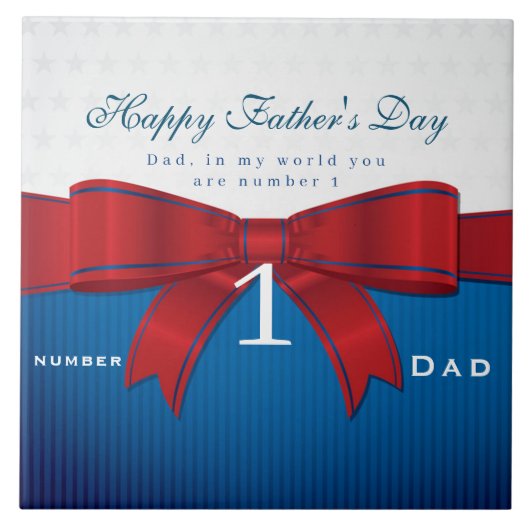 自分のパパで自分の世界のナンバーワンをパーソナライズ タイル (正面)