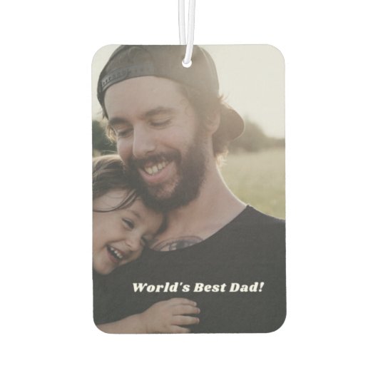 自分のパパと子供のフォトカーのAir Freshnerを追加 カーエアーフレッシュナー (裏面)