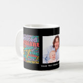 自分のパパ写真パーソナライズされたを作成する コーヒーマグカップ (正面左)
