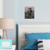 自分のパーソナライズされた写真と文字オンモダン 箔ポスター (インサイチュ (寝室))