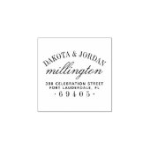 自分のパーソナライズされた差出人住所結婚 ラバースタンプ (インプリント)