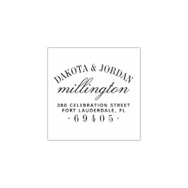 自分のパーソナライズされた差出人住所結婚 ラバースタンプ