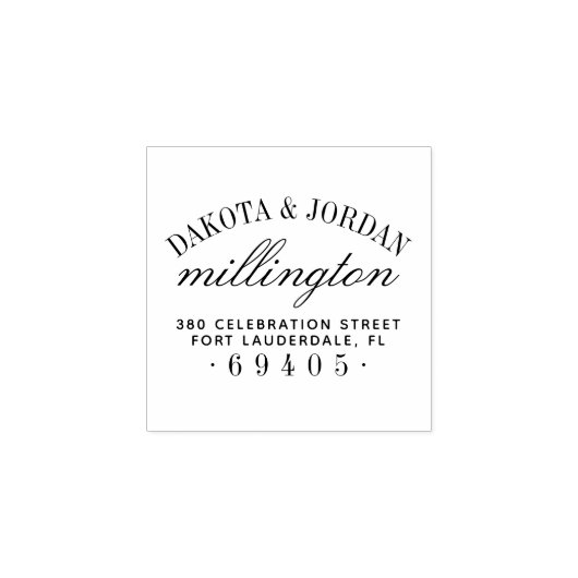 自分のパーソナライズされた差出人住所結婚 ラバースタンプ (インプリント)