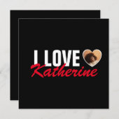 自分のパートナーへの愛を込めたカスタム写真ハートとテキスト シーズンカード (正面/裏面)