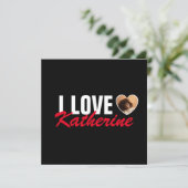 自分のパートナーへの愛を込めたカスタム写真ハートとテキスト シーズンカード (スタンド正面)