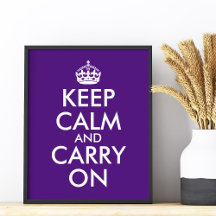 自分のパープル王室のKeep Calm and Carry On