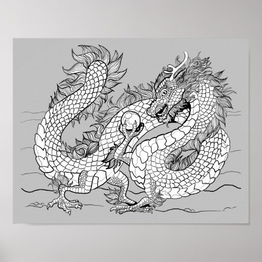 自分のパールドラゴンに色を付ける ポスター (正面)