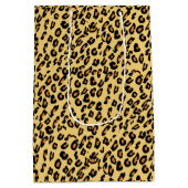 自分のヒョウのスキンパターンを作成する ミディアムペーパーバッグ (裏面)