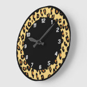 自分のヒョウのスキンパターンを作成する ラージ壁時計 (傾斜)