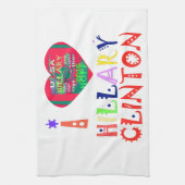 自分のヒラリー感動的ラブ引用文を作成 キッチンタオル (縦)