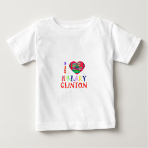 自分のヒラリー感動的ラブ引用文を作成 ベビーTシャツ