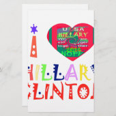 自分のヒラリー感動的ラブ引用文を作成 便箋 (正面/裏面)