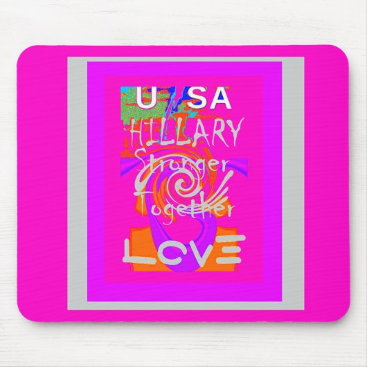 自分のヒラリー素晴らしを一緒に強くする マウスパッド (正面)